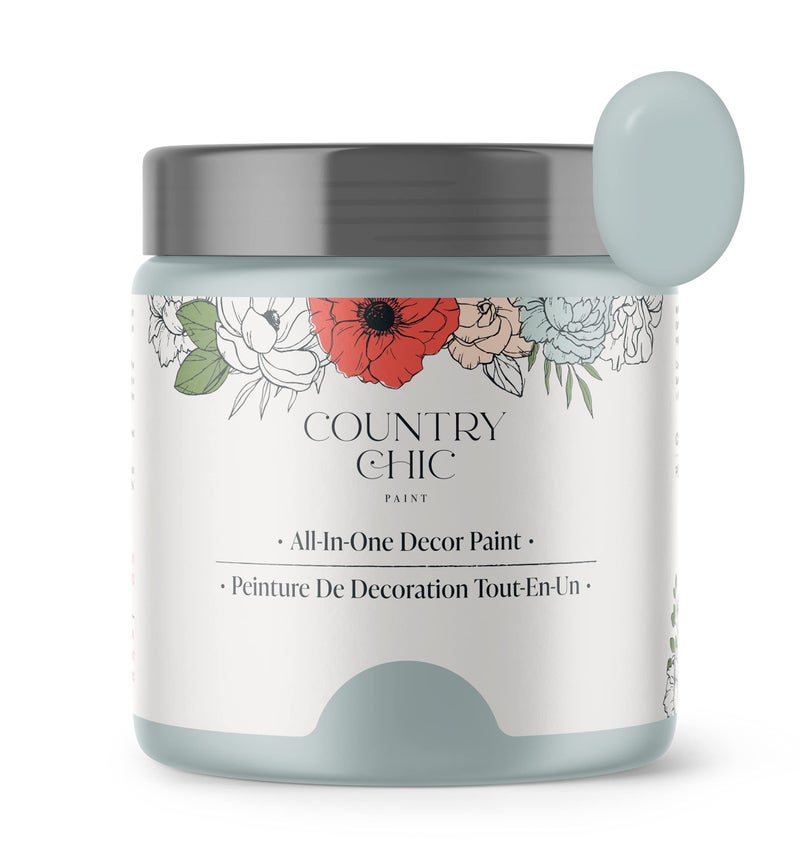 Country Chic Paint Country Chic All-in-One Chalk Paint for Furniture, Cabinets, Home Decor, Eco-Friendly, Matte Finish, Built-In Primer & Top Coat for Wood, Metal - Dune Grass (Green) - 4 oz (118 ml) - Image 1